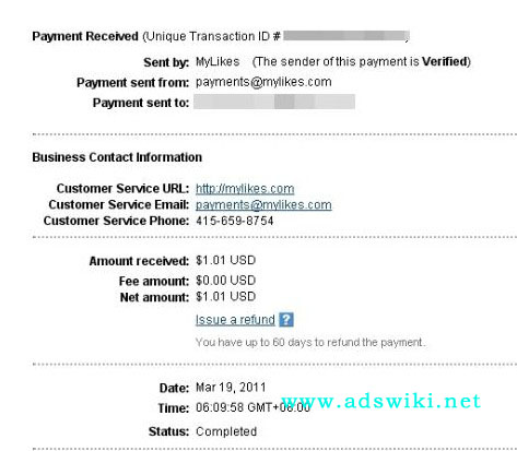 mylikes payment
