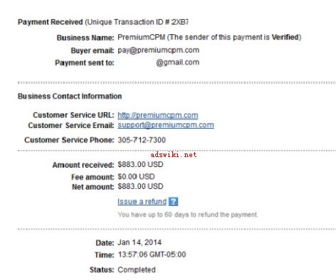 premiumcpm payment proof