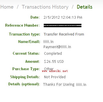 iiiii.in Payment proof