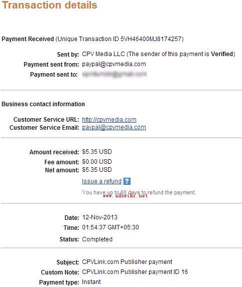 CPVLink Publisher Payment