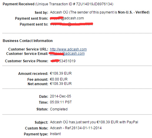adcash payment 01412